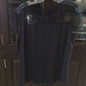 Stitch Fix Black lace top, size large (10)